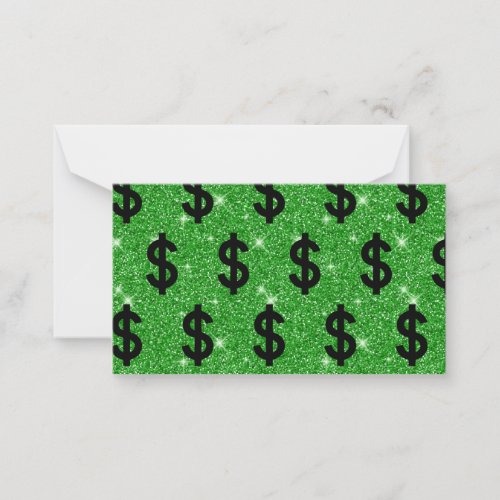 Black Dollar Sign Money Entrepreneur Wall Street Note Card