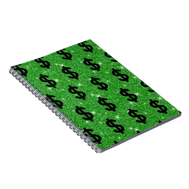 Black Dollar Sign Money Entrepreneur Wall Street Notebook (Right Side)