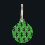 Black Dollar Sign Money Entrepreneur Wall Street Pet ID Tag<br><div class="desc">Money is a set of assets in an economy that people are regularly willing to use as a means of payment to buy and sell goods and services. Currently many people are looking for different ways to make money and trading is an option.</div>
