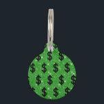 Black Dollar Sign Money Entrepreneur Wall Street Pet ID Tag<br><div class="desc">Money is a set of assets in an economy that people are regularly willing to use as a means of payment to buy and sell goods and services. Currently many people are looking for different ways to make money and trading is an option.</div>
