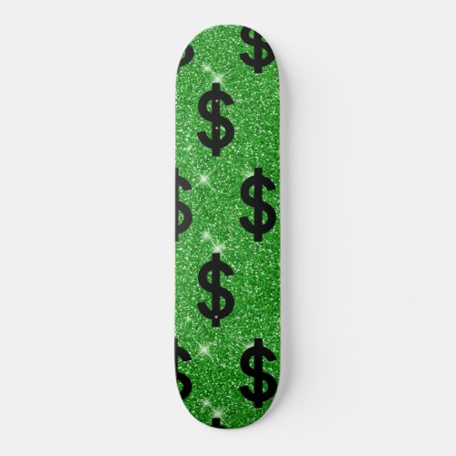 Black Dollar Sign Money Entrepreneur Wall Street Skateboard