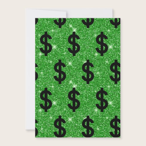 Black Dollar Sign Money Entrepreneur Wall Street Thank You Card