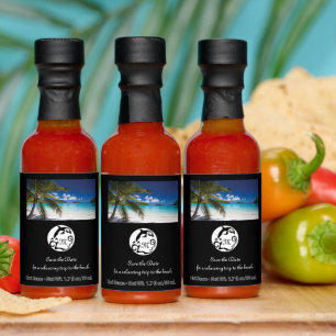 Black Dolphin Silhouette Monogram Photo Hot Sauces