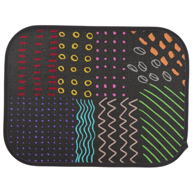 black doodle car floor mat (Rear)