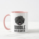Black Doodle Dog Mama Custom Photo Mug at Zazzle