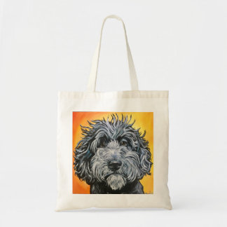 Black doodle tote bag