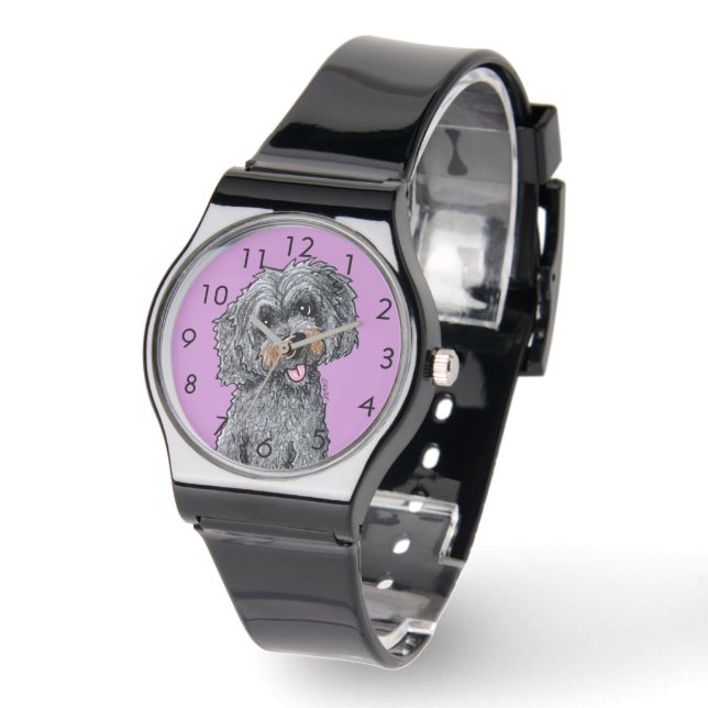 Black DOODLEMOJI Watch (Angle)