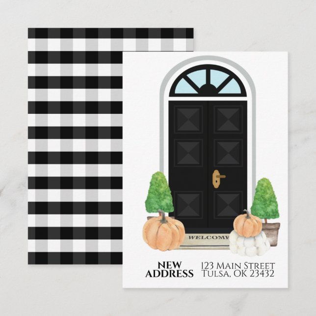 Black Door Pumpkin Moving Announcement (Front/Back)