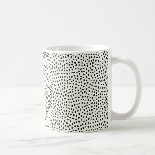 Black Dot Pattern Coffee Mug