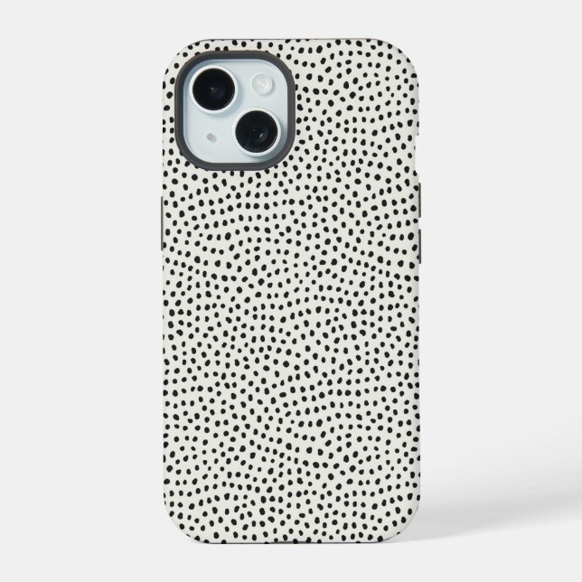 Black Dot Pattern Iphone Case (Back)