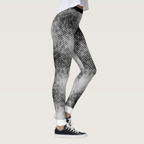 BLACK Dot Pattern on Your Background Colour Leggings