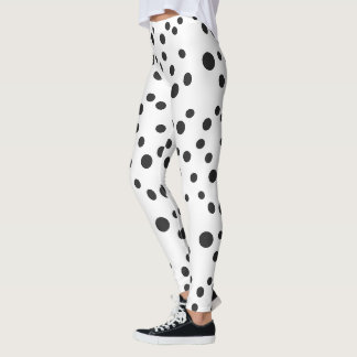 Black dots dalmatians leggings