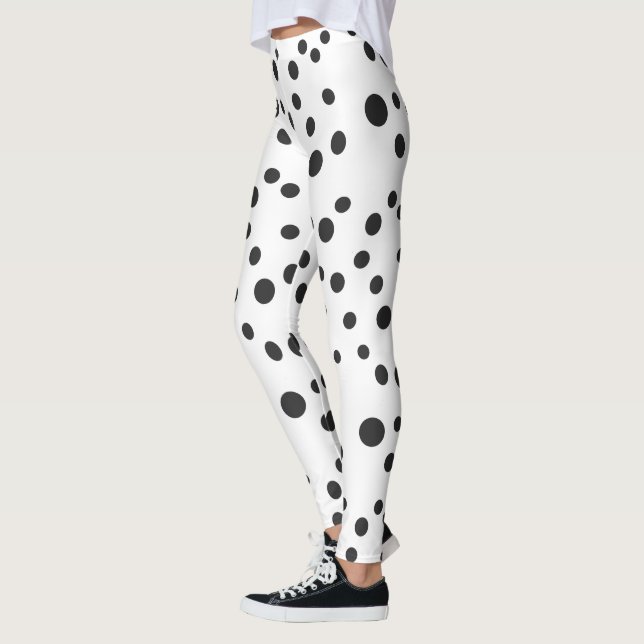 Black dots dalmatians leggings (Left)