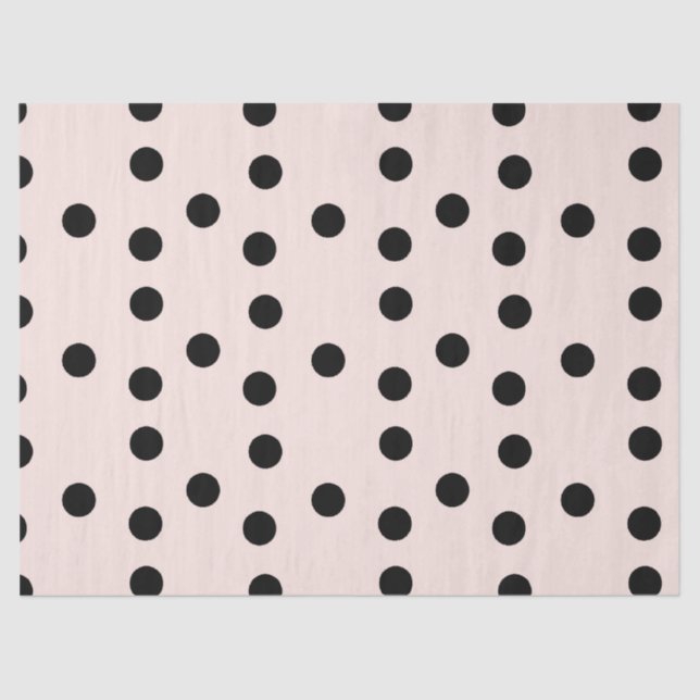 Black dots on pink tissue paper (Front)