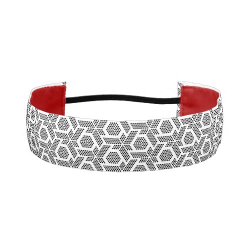 Black dots on white seamless pattern athletic headband