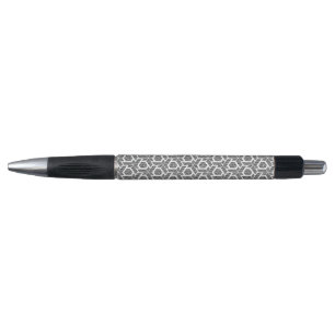 Black dots on white seamless pattern pen