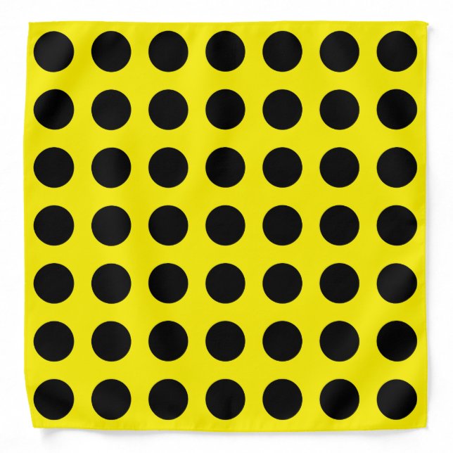 Black Dots on Yellow Bandana (Front)