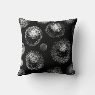Black Dots   Throw Pillow