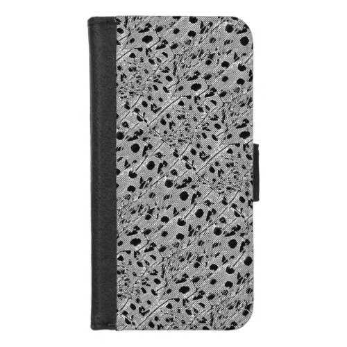Black Dotted  iPhone 87 Wallet Case