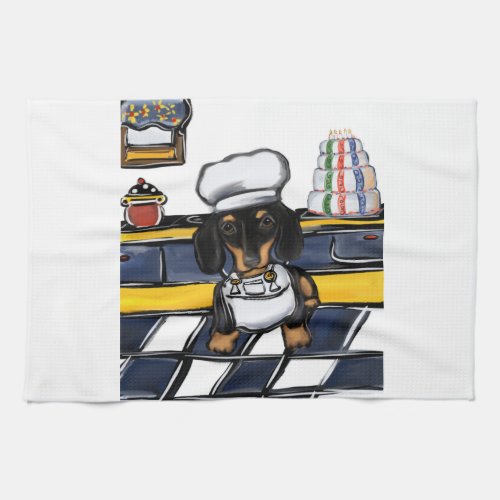 Black Doxie Chef Kitchen Towel