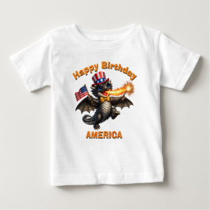 Black Dragon (6d) Patriotic Kid T-Shirt