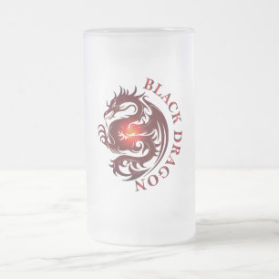 Black Dragon Beer Glass Frosted Glass Beer Mug