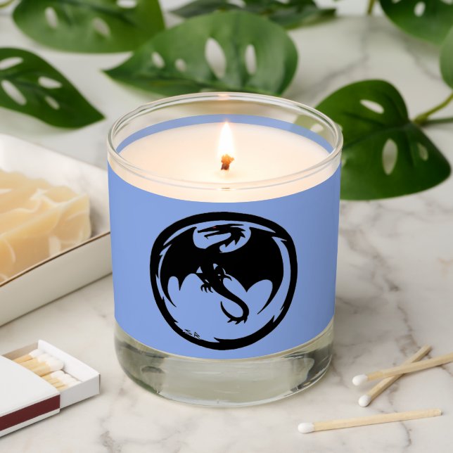 Black Dragon blue candle (Lit)