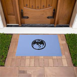 Black Dragon blue doormat