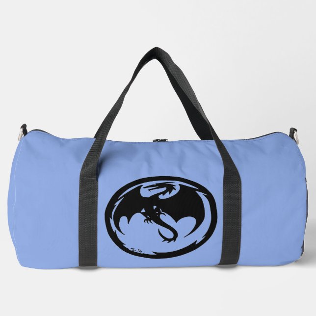 Black Dragon blue duffel bag (Front)