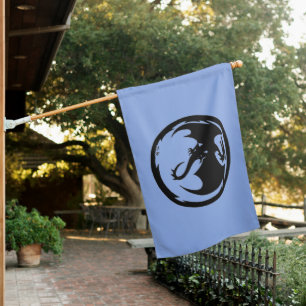 Black Dragon blue house flag