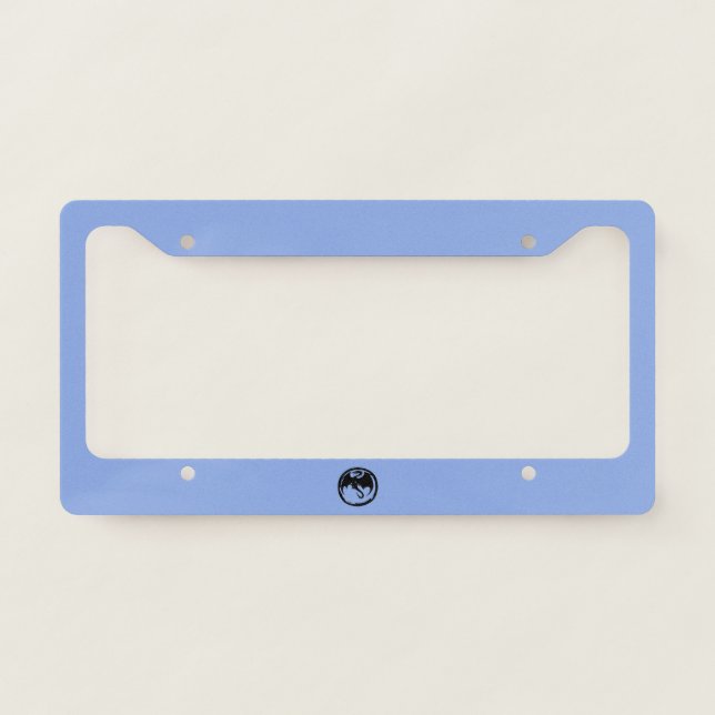 Black Dragon blue license plate frame (Front)