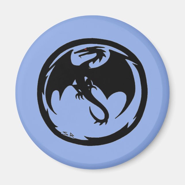 Black Dragon Blue magnet (Front)