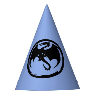 Black Dragon blue party hats