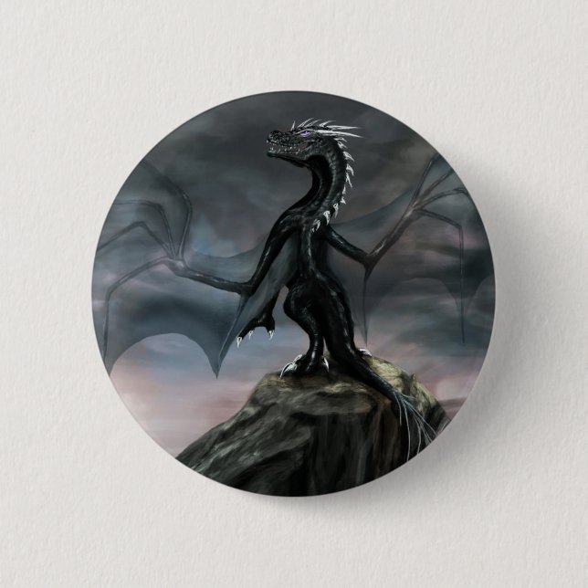 Black Dragon Button (Front)