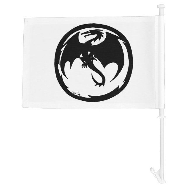 Black Dragon car and boat flag (Back)