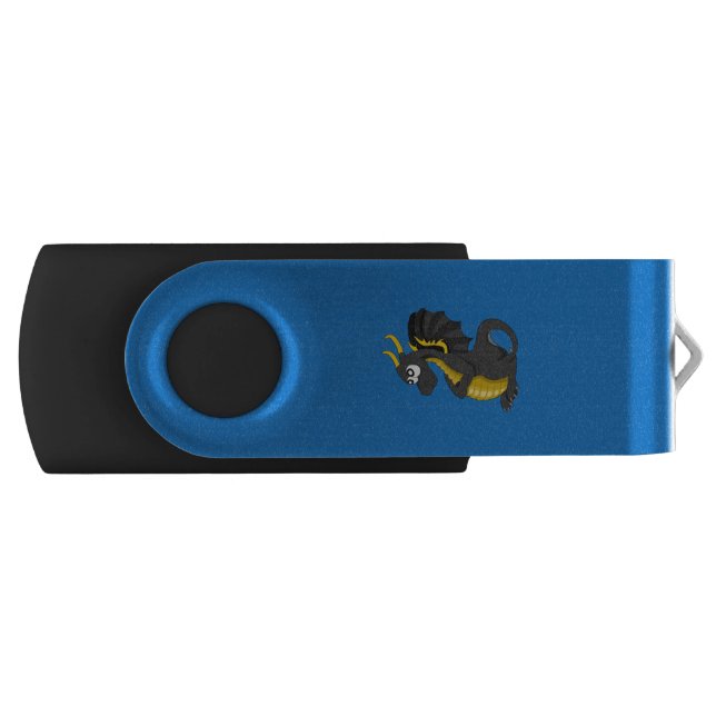 Black dragon cartoon flash drive (Front)