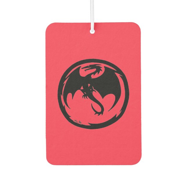 Black Dragon coral car air freshener (Front)