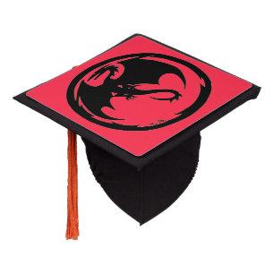 Black Dragon coral graduation cap