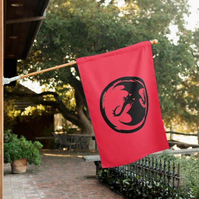 Black Dragon coral house flag (In SItu)