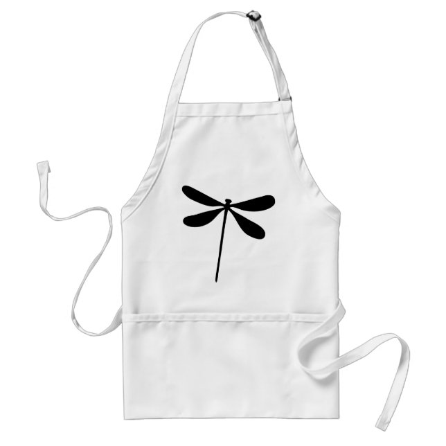 black dragon fly icon adult apron (Front)