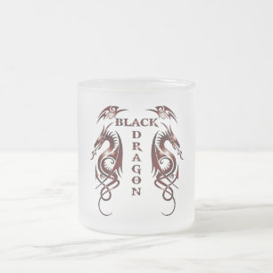 Black Dragon Glass Mug