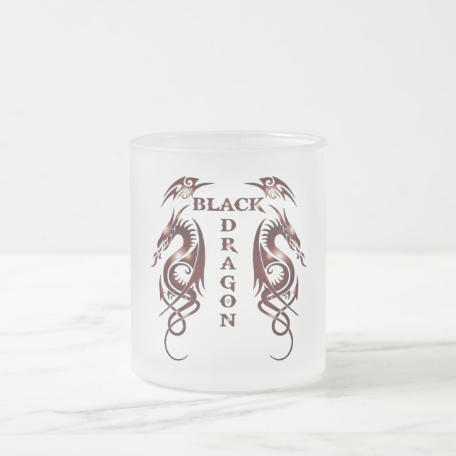 Black Dragon Glass Mug (Center)