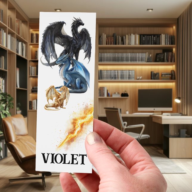 Black Dragon Gold and Blue Dragon  Bookmarks (Creator Uploaded)