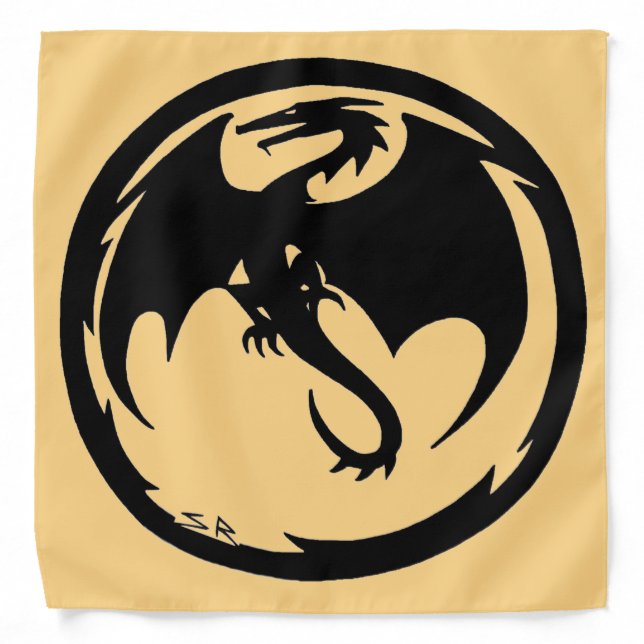 Black Dragon gold bandana (Front)
