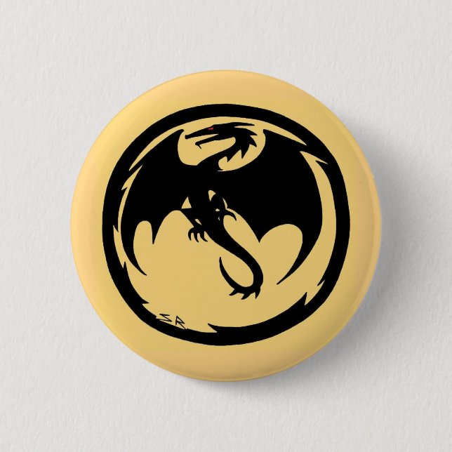 Black Dragon gold button (Front)