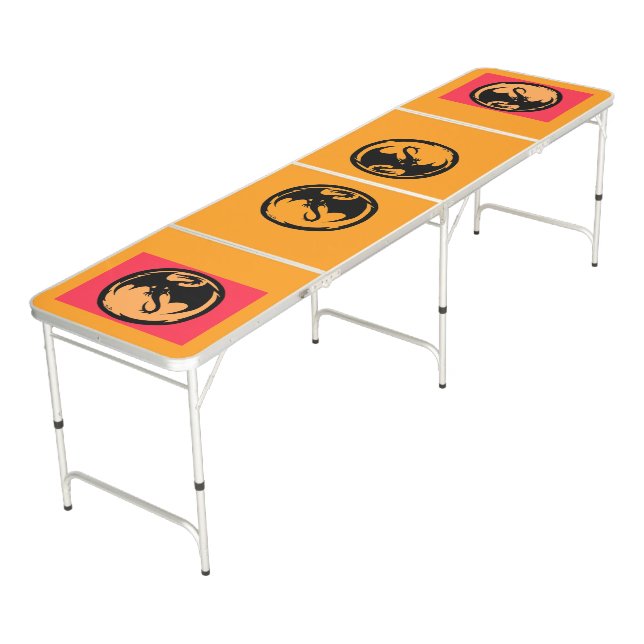 Black Dragon Gold Coral BD Gold ping pong table (Angled)