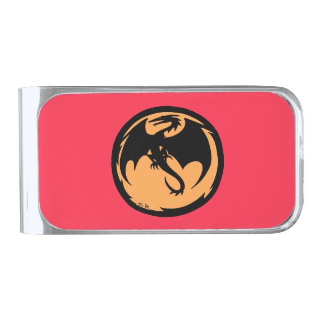 Black Dragon Gold Coral money clip (Front)
