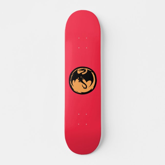 Black Dragon Gold Coral skateboard Deck (Front)