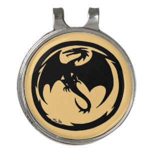 Black Dragon gold hat clip