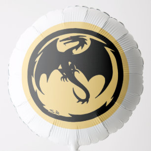 Black Dragon gold helium balloon